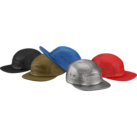 Supreme Pebbled Leather Camp Cap - $78.00