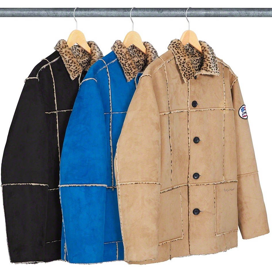 Reversible Faux Suede Leopard Coat - Supreme