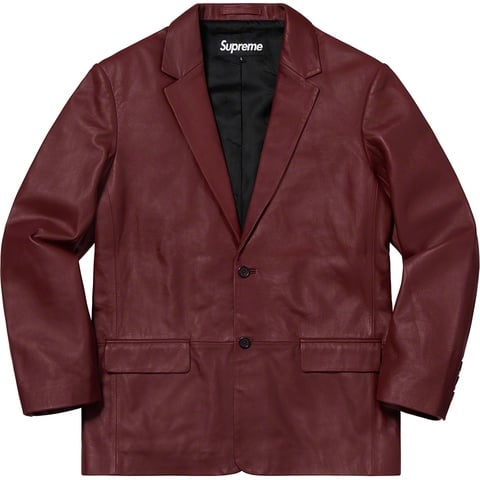 ジャケット・アウター supreme lether blazer brown Leather Blazer - spring/summer 2019 - Supreme