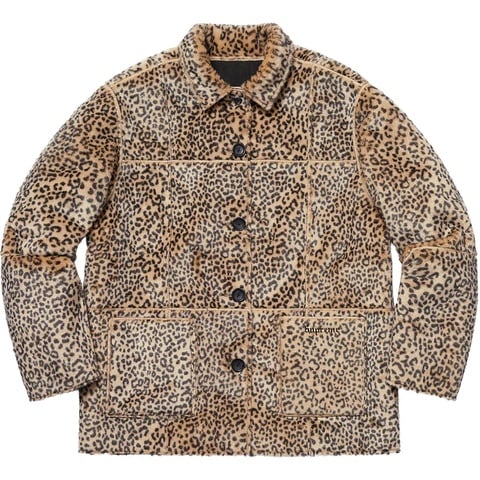 Reversible Faux Suede Leopard Coat - Supreme