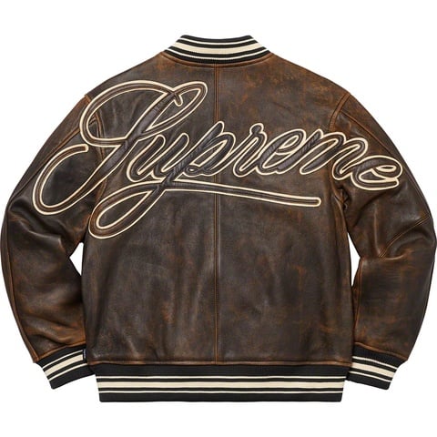 Supreme Leather Varsity Jacket - Colorway