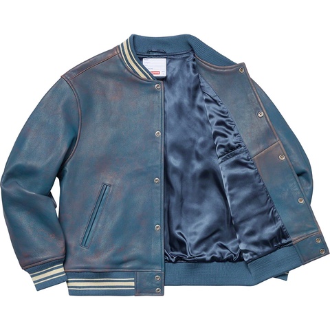 Supreme Leather Varsity Jacket - Colorway