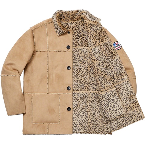 Supreme Reversible Faux Suede Leopard Coat - Colorway