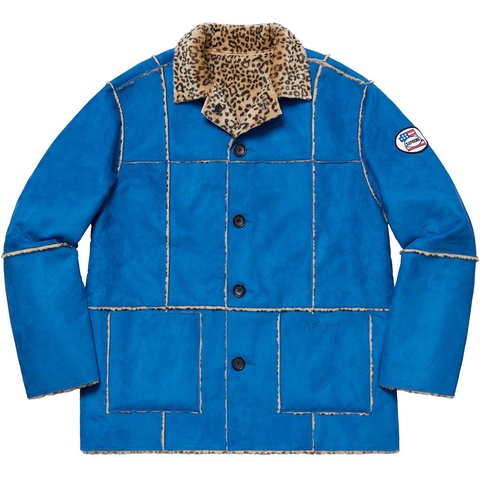Reversible Faux Suede Leopard Coat - Supreme