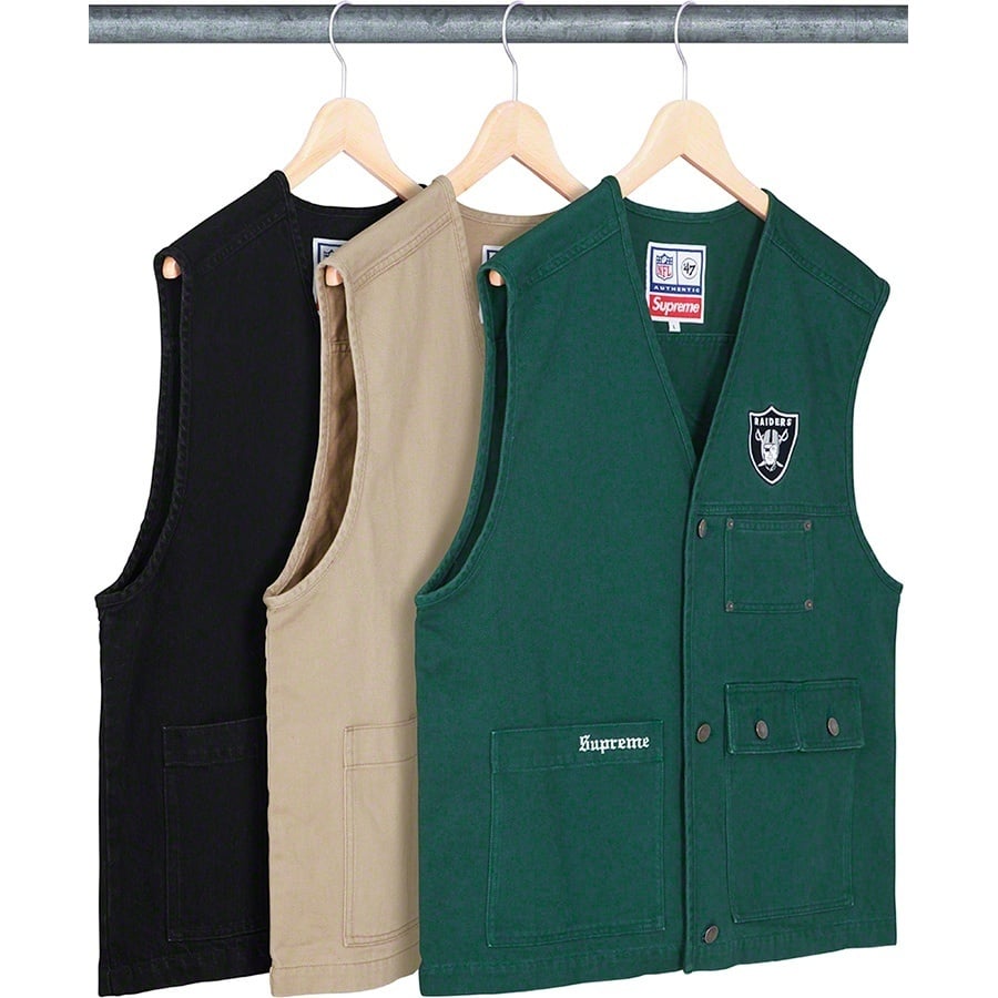 【新品・最安値】Supreme Raider Denim Vest Supreme®/NFL/Raiders/'47 Denim Vest - Supreme