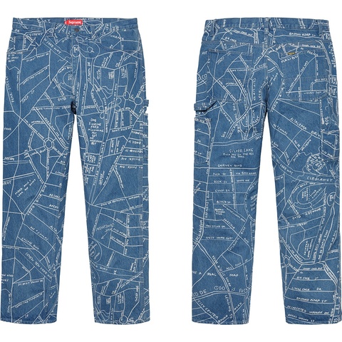 Gonz Map Denim Painter Pant - spring/summer 2019 - Supreme