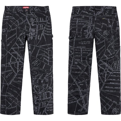 Gonz Map Denim Painter Pant - spring/summer 2019 - Supreme