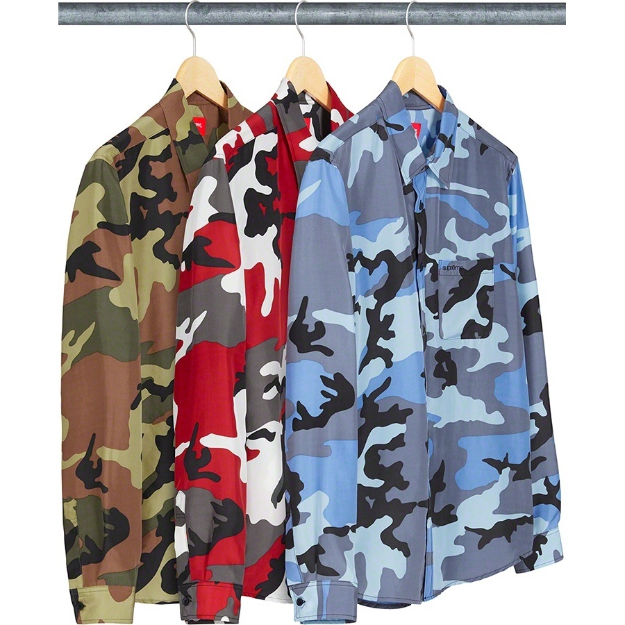 Supreme Silk Camo Shirt (spring/summer 2019) - $168.00