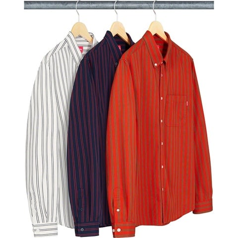 Supreme Stripe Twill Shirt - $128.00