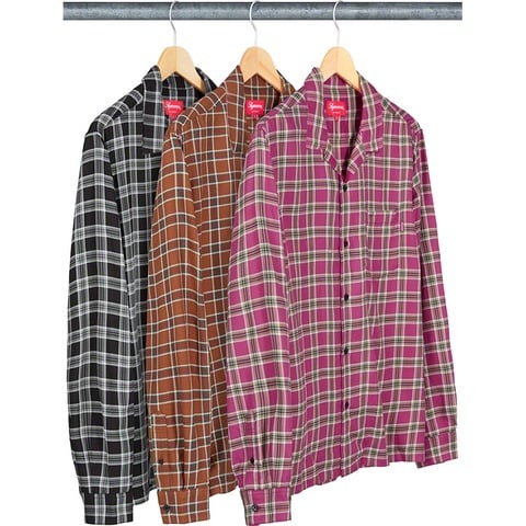 Supreme Plaid Rayon Shirt - $138.00