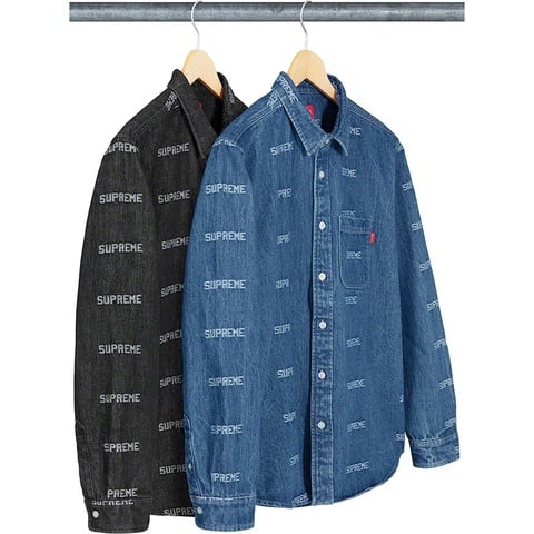 Supreme Logo Denim Shirt - $138.00