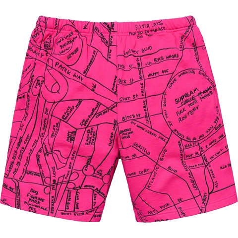 Supreme Gonz Embroidered Map Sweatshort - GonzSweatShort1