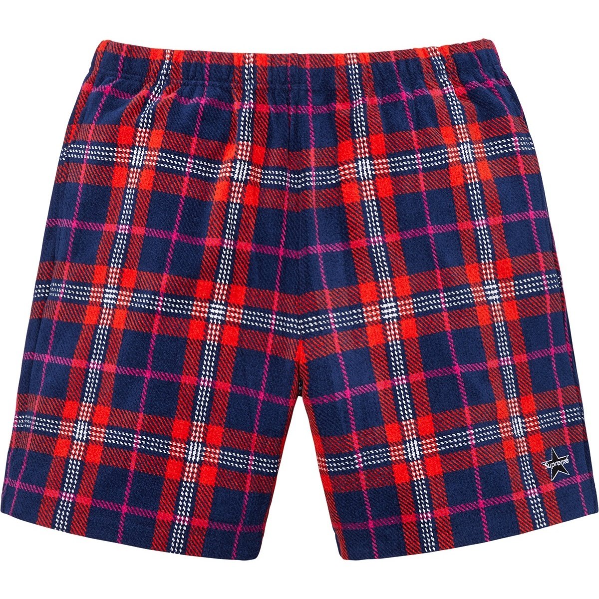 Supreme Plaid Velour Short (SS19) - $118