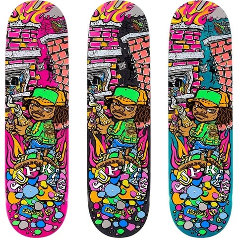 Airbrushed Floral Skateboard - spring/summer 2019 - Supreme