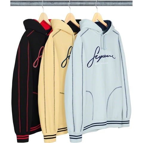 Contrast Embroidered Hooded Sweatshirt - Supreme