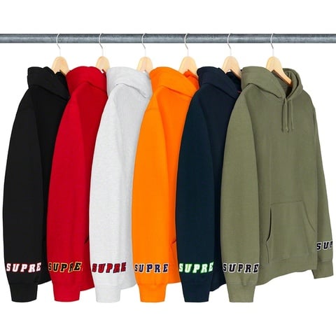 Supreme Wrist Logo Hooded Sweatshirt - $158.00