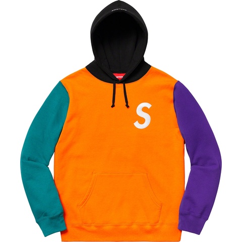S Logo Colorblocked Hooded Sweatshirt - Supreme