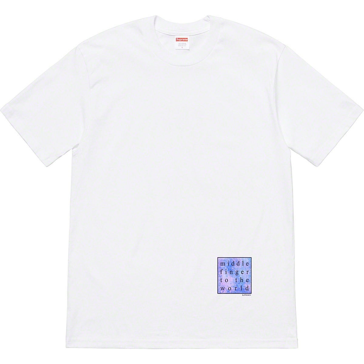 Supreme Middle Finger To The World Tee (spring/summer 2019) - $38.00