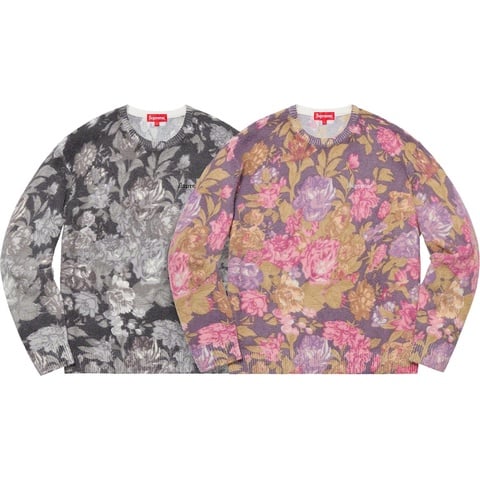 Supreme Printed Floral Angora Sweater - $158.00