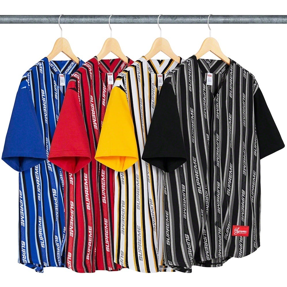 Supreme Jacquard Logo Baseball Jersey (spring/summer 2019) - $118.00