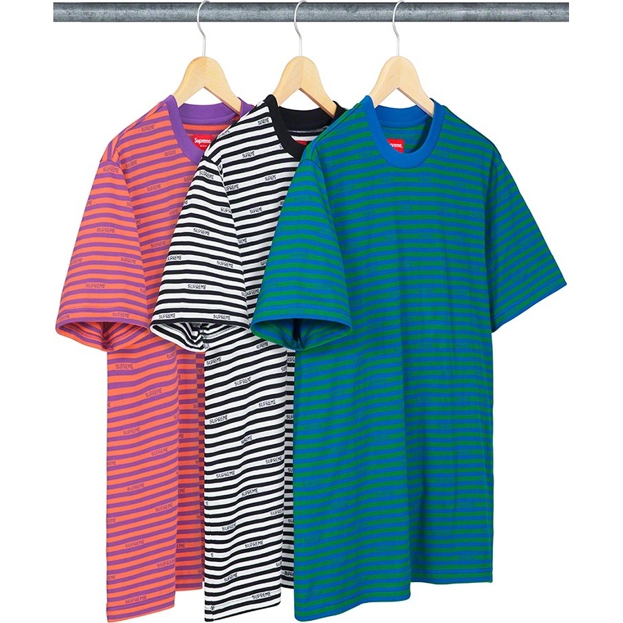 Supreme Logo Stripe S/S Top (spring/summer 2019) - $88.00