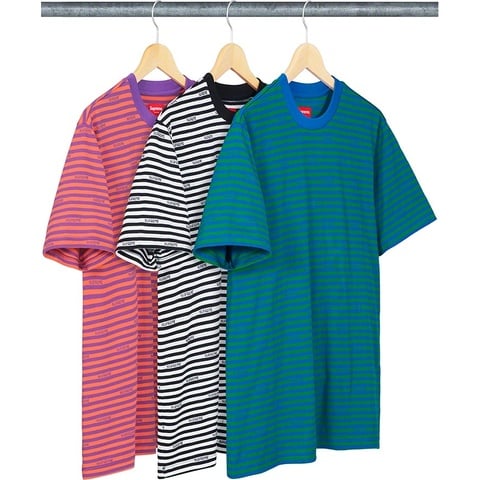 Supreme Logo Stripe S/S Top - $88.00