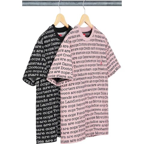 Supreme Cops Jacquard Pocket Tee - $98.00