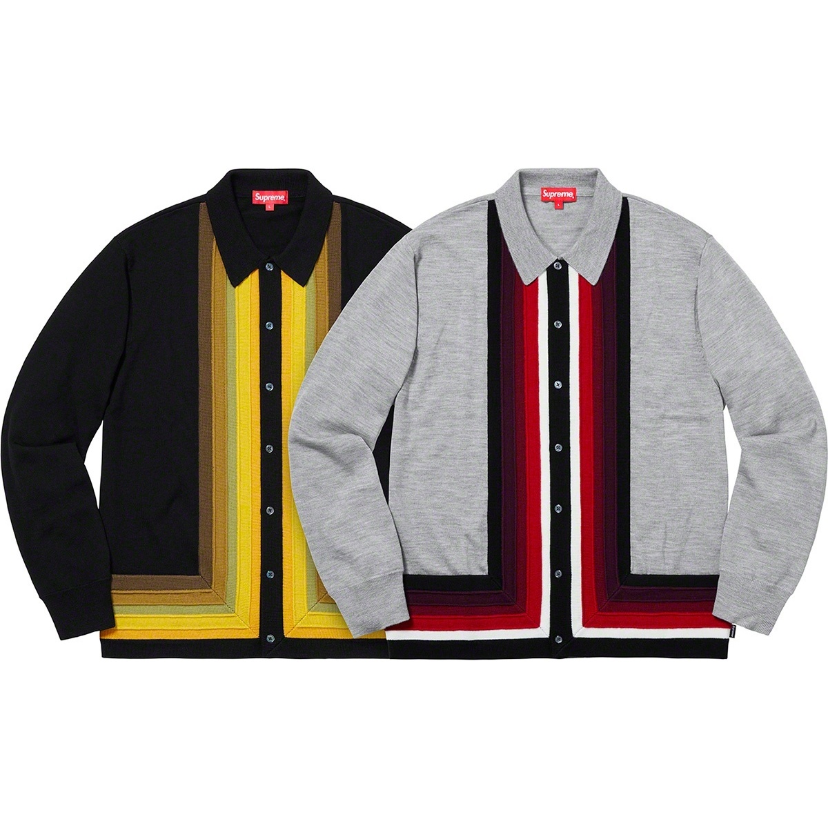 Supreme Corner Stripe Polo Sweater (spring/summer 2019) - $168.00
