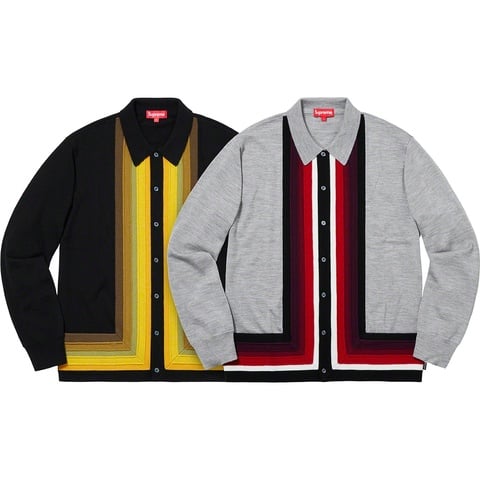 Supreme Corner Stripe Polo Sweater - $168.00