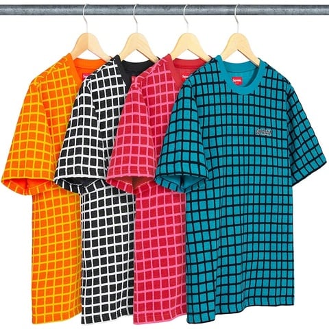 Supreme Grid Jacquard S/S Top - $88.00