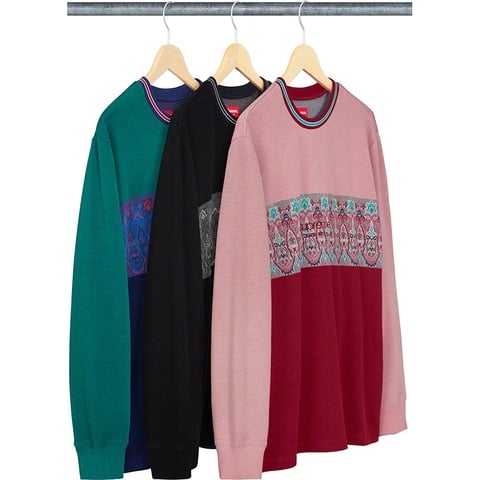 Supreme Paisley Stripe L/S Top - $110.00