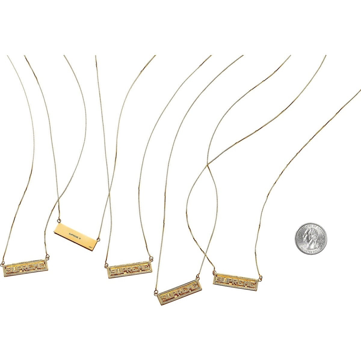 Name Plate 14K Gold Pendant - spring/summer 2020 - Supreme