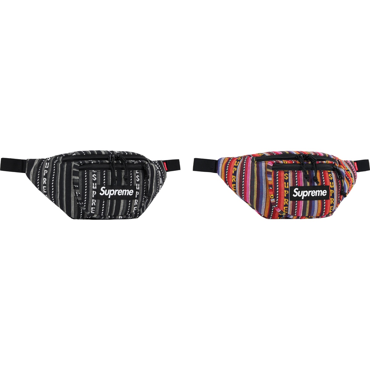 Woven Stripe Waist Bag - SupremeCommunity