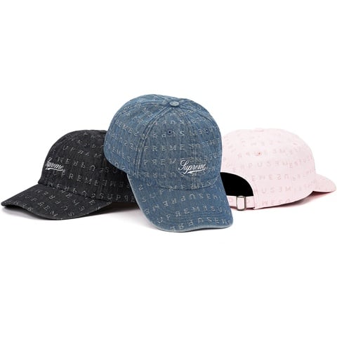 Supreme Jacquard Logos Denim 6-Panel - $48.00