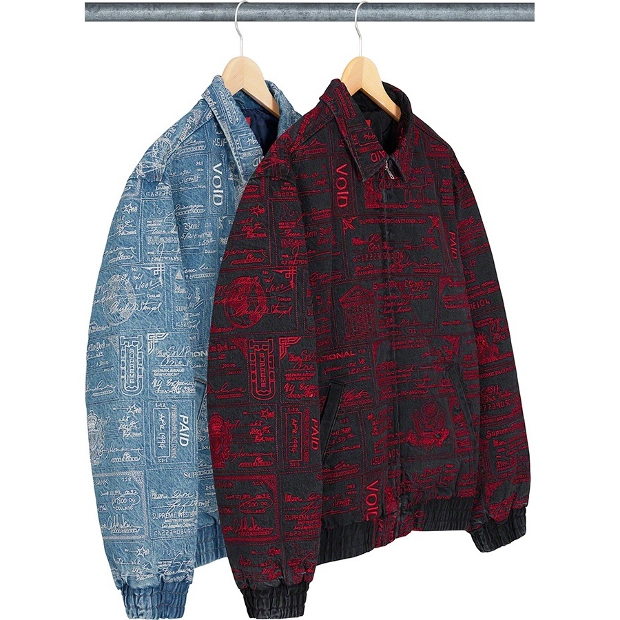 Checks Embroidered Denim Jacket - Supreme