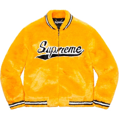 Supreme Faux Fur Varsity Jacket - Colorway