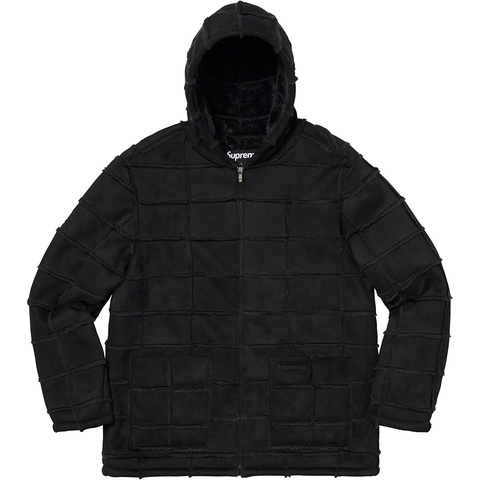 Supreme Faux Suede Patchwork Hooded Jacket - Colorway