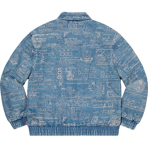 Checks Embroidered Denim Jacket - Supreme
