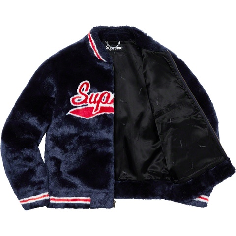 Supreme Faux Fur Varsity Jacket - Colorway