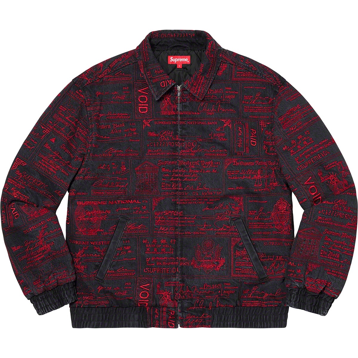 Supreme Checks Embroidered Denim Jacket (SS20) - $238