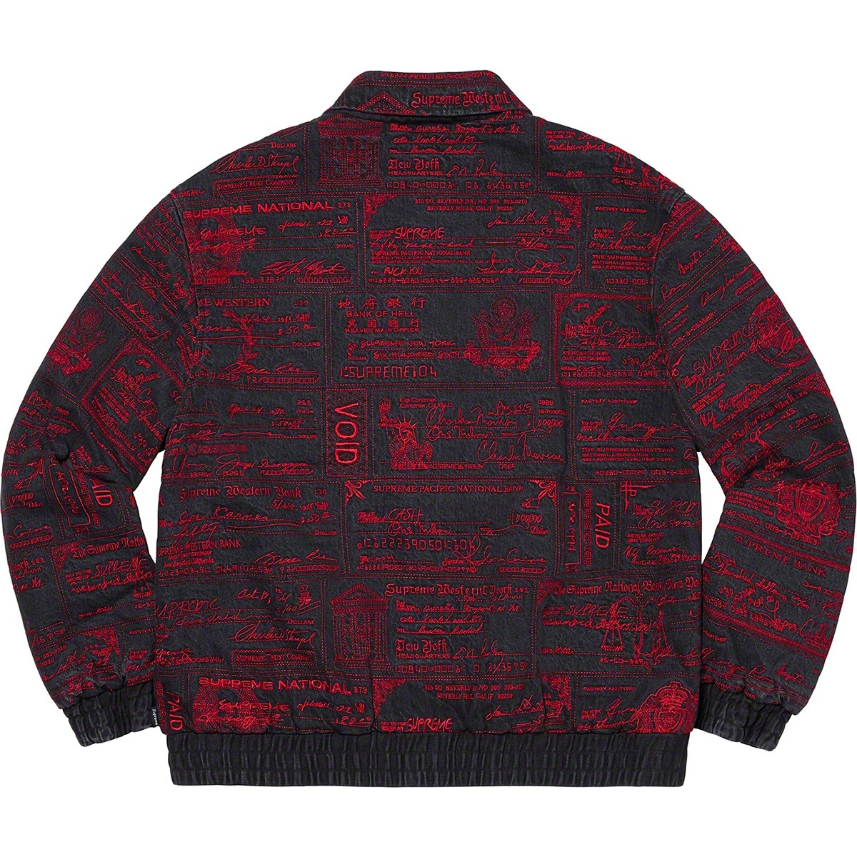 Supreme Checks Embroidered Denim Jacket (SS20) - $238