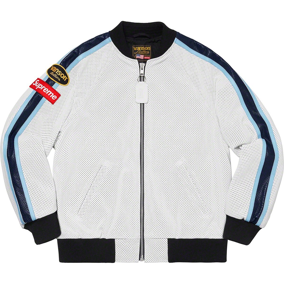 Supreme Supreme Vanson Leathers Perforated Bomber Jacket (SS20) - $788