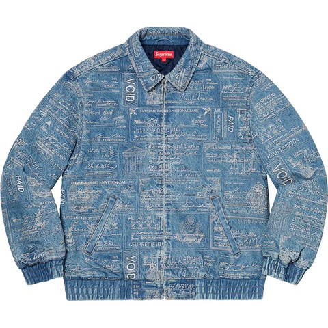 Checks Embroidered Denim Jacket - Supreme