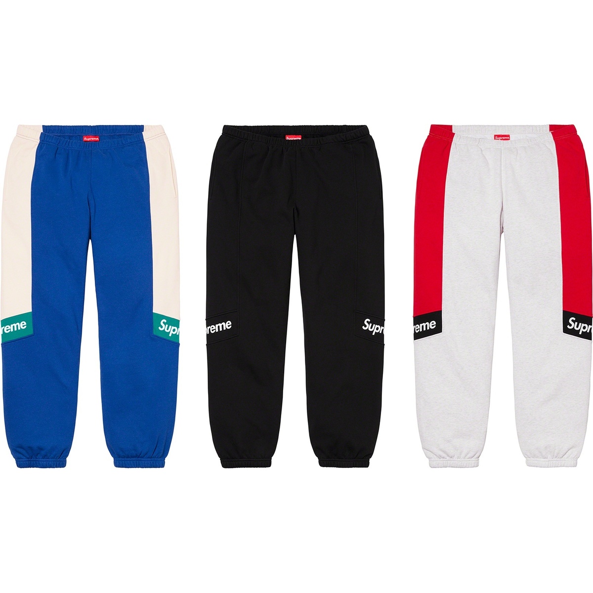 Supreme Color Blocked Sweatpant (spring/summer 2020) - $138.00