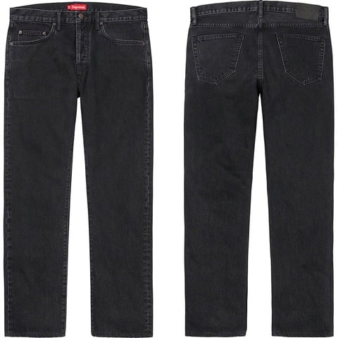 Supreme Stone Washed Black Slim Jean - $148.00