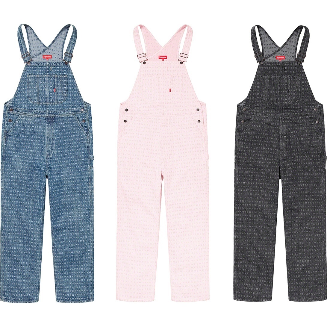 Jacquard Logos Denim Overalls - SupremeCommunity