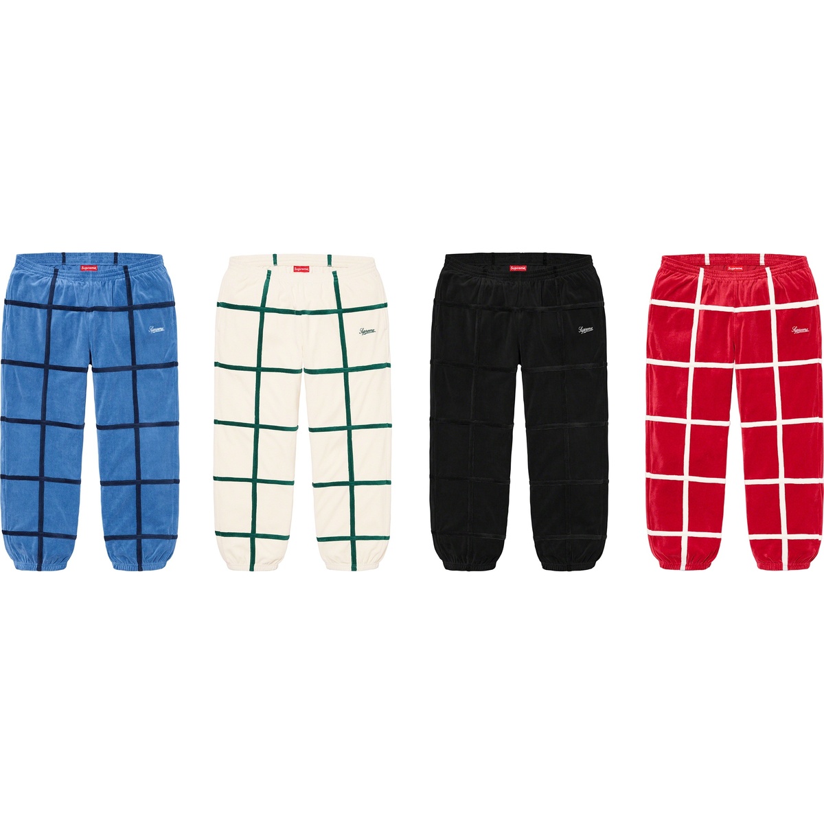 Grid Taping Velour Pant - spring/summer 2020 - Supreme