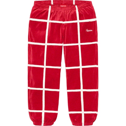 Supreme Grid Taping Velour Pant - Colorway