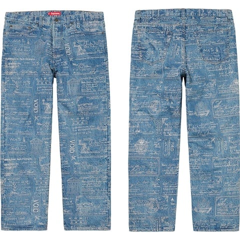 Supreme Checks Embroidered Jean - $178.00
