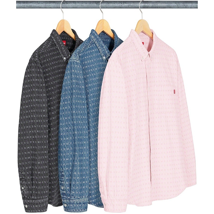 Jacquard Logos Denim Shirt - spring/summer 2020 - Supreme